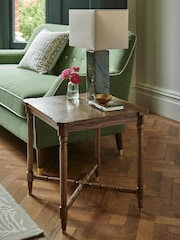 Nina Campbell Dark Oak Tedworth Side Table - Image 1 of 6