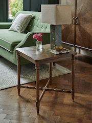 Nina Campbell Dark Oak Tedworth Side Table - Image 2 of 6
