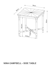 Nina Campbell Dark Oak Tedworth Side Table - Image 6 of 6