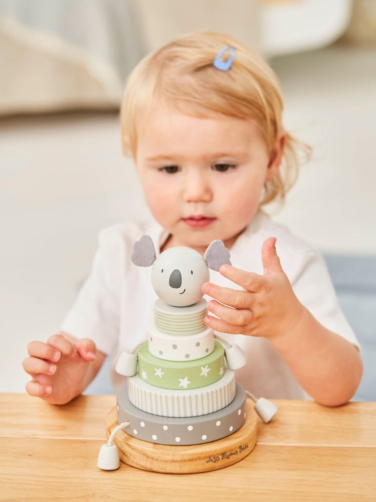 JoJo Maman Bébé Grey Koala Wooden Stacker - Image 2 of 2