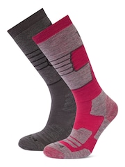 Tog 24 Grey Linz Ski Socks 2 Packs - Image 1 of 2