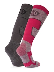 Tog 24 Grey Linz Ski Socks 2 Packs - Image 2 of 2