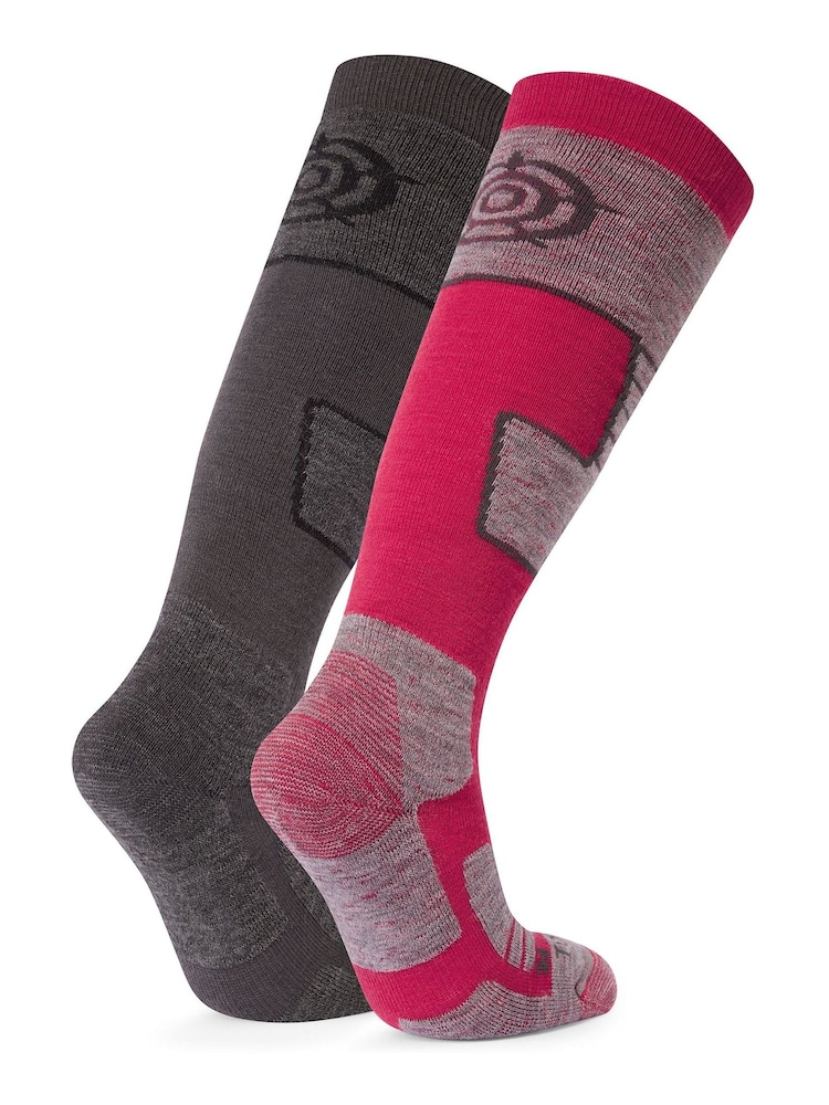 Tog 24 Grey Linz Ski Socks 2 Packs - Image 2 of 2