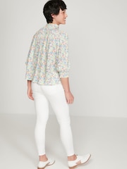 M&co Bluse mit Blümchenmuster und Schlüssellochausschnitt, Pink (Kurzgröße) - Bild 3 von 5