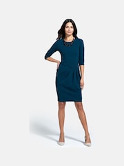 HotSquash Blue Pleat Waist Dress - Image 4 of 7