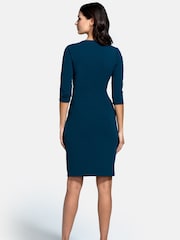 HotSquash Blue Pleat Waist Dress - Image 5 of 7