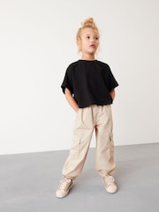 Neutral/Stein - Parachute-Cargohose mit Bündchen (3 bis 16 Jahre) - Bild 1 von 6
