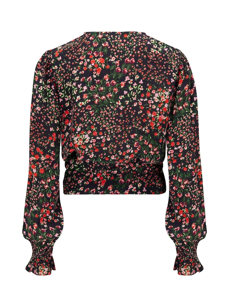 Pour Moi Black Laney Woven Wrap Blouse - Image 5 of 5