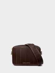 Katie Loxton Choclolate Brown Avery Leopard Small Cross-Body Bag - Image 1 of 4