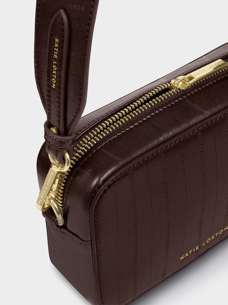 Šokolādes brūns - Katie Loxton Avery leoparda formas maza plecu soma - Attēls 6 no 6