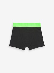 Black Fluro Waistband Trunks 7 Pack (2-16yrs) - Image 2 of 4