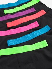 Black Fluro Waistband Trunks 7 Pack (2-16yrs) - Image 3 of 4