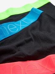 Black Fluro Waistband Trunks 7 Pack (2-16yrs) - Image 4 of 4