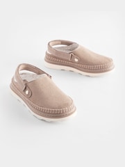 Neutral Beige Borg Lined Clogs - Image 1 of 5