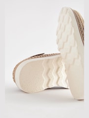 Neutral Beige Borg Lined Clogs - Image 4 of 5