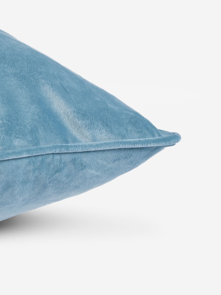Pale Blue 43 x 43cm Matte Velvet Cushion - Image 3 of 6