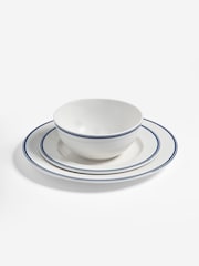 Jasper Conran London 12 Piece Blue Fine China Trim 12 Piece Dinner Set - Image 3 of 7