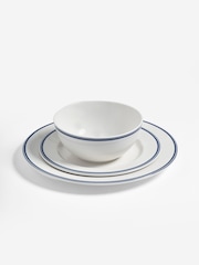 Jasper Conran London 12 Piece Blue Fine China Trim 12 Piece Dinner Set - Image 5 of 7