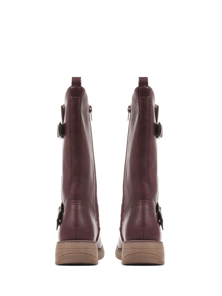 Pavers Brown Wedge Heel Calf Boots - Image 3 of 5