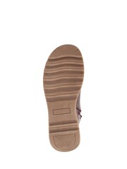 Pavers Brown Wedge Heel Calf Boots - Image 5 of 5