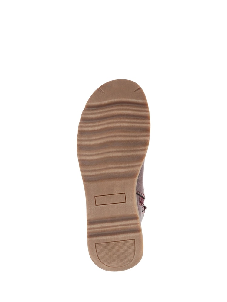 Pavers Brown Wedge Heel Calf Boots - Image 5 of 5