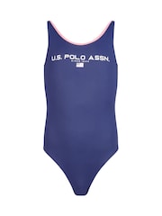 U.S. Polo Assn. Blue Sport Logo Swimsuit - Image 1 of 3