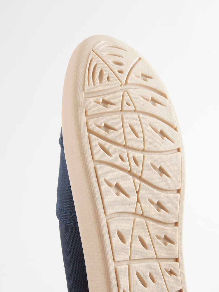 Navy Blue Canvas Slip-Ons Shoes - Image 4 of 4