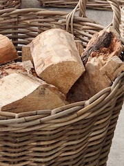 Pacific Grey Bali Kubu Round Storage Basket - Image 3 of 4