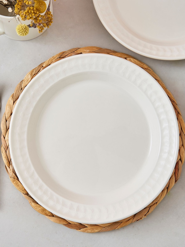 Portmeirion White Botanic Garden Harmony Set of 4 Plates - Image 1 of 4