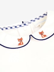 JoJo Maman Bébé Cream Fox Embroidered Collar Body - Image 1 of 2