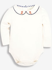 JoJo Maman Bébé Cream Fox Embroidered Collar Body - Image 2 of 2