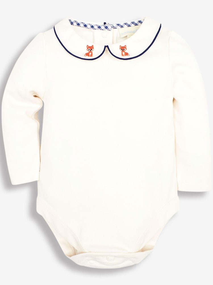 JoJo Maman Bébé Cream Fox Embroidered Collar Body - Image 2 of 2
