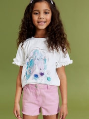 Pink Regular Length Frayed Edge Shorts (3-16yrs) - Image 3 of 6