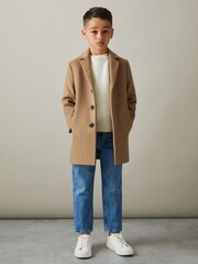 رمادي بني - معطف علوي بصف أزرار واحد Gable من Reiss - صورة 2 من 4
