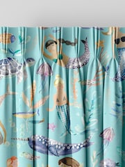 Voyage Aqua Blue Kids Mermaids Party Made To Measure Curtains - Image 5 of 9