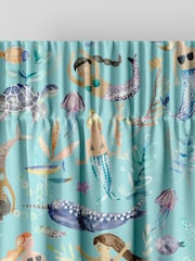 Voyage Aqua Blue Kids Mermaids Party Made To Measure Curtains - Image 6 of 9