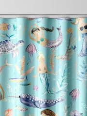 Voyage Aqua Blue Kids Mermaids Party Made To Measure Curtains - Image 8 of 9