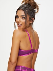 Ann Summers Purple The Truthful Non Padded Floral Balcony Bra - Image 2 of 5