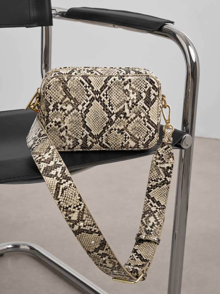 Katie Loxton White Snack Print Avery Leopard Small Cross-Body Bag - Image 2 of 5 Katie Loxton White Snack Print Avery Leopard Small Cross-Body Bag - Image 2 of 5