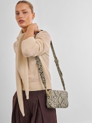 Katie Loxton White Snack Print Avery Leopard Small Cross-Body Bag - Image 5 of 5