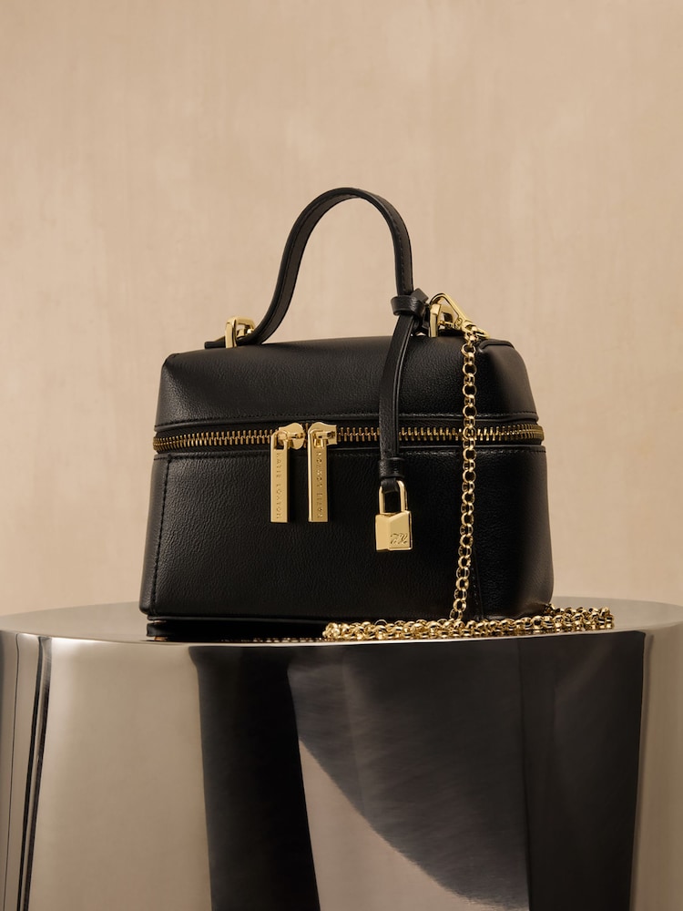 Katie Loxton Black Mia Mini Vanity Crossbody Bag - Image 2 of 7 Katie Loxton Black Mia Mini Vanity Crossbody Bag - Image 2 of 7