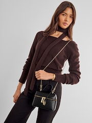 Katie Loxton Black Mia Mini Vanity Crossbody Bag - Image 3 of 7