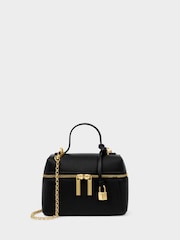 Katie Loxton Black Mia Mini Vanity Crossbody Bag - Image 4 of 7