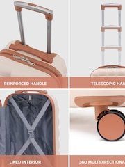 Flight Knight Medium Hardcase Lightweight Check In Suitcase With 4 Wheels - Image 4 of 7