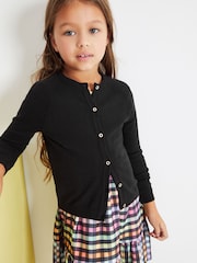 Black Button-Up Cardigan (3-16yrs) - Image 1 of 4