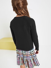 Black Button-Up Cardigan (3-16yrs) - Image 2 of 4
