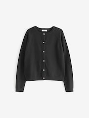 Black Button-Up Cardigan (3-16yrs) - Image 3 of 4