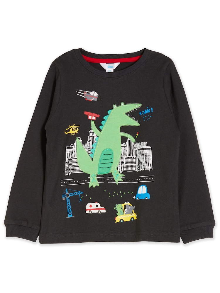 M&Co Grey Monster In The City T-Shirt - Image 1 of 6 M&Co Grey Monster In The City T-Shirt - Image 1 of 6