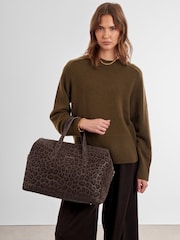 Katie Loxton Brown Leopard Print Milan Cabin Bag - Image 1 of 6