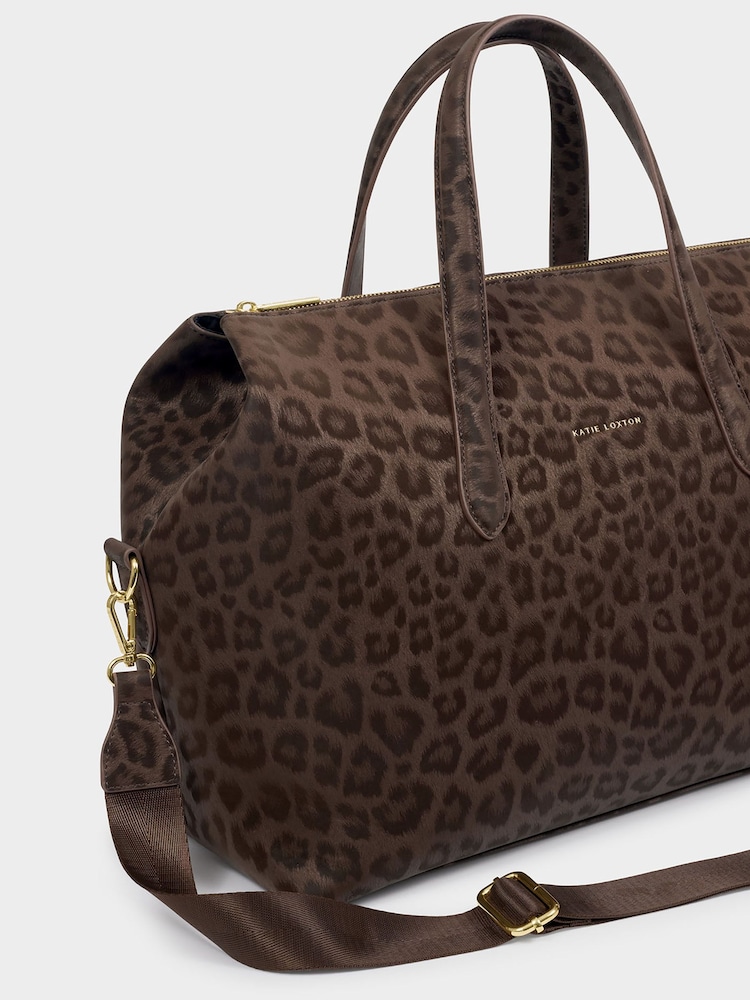 Katie Loxton Brown Leopard Print Milan Cabin Bag - Image 6 of 6 Katie Loxton Brown Leopard Print Milan Cabin Bag - Image 6 of 6